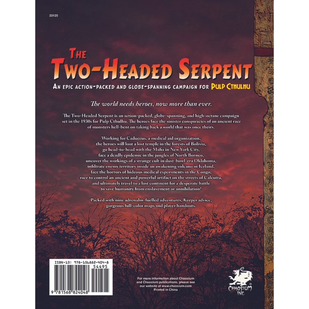 Call of Cthulhu Pulp Cthulhu Two-Headed Serpent HC