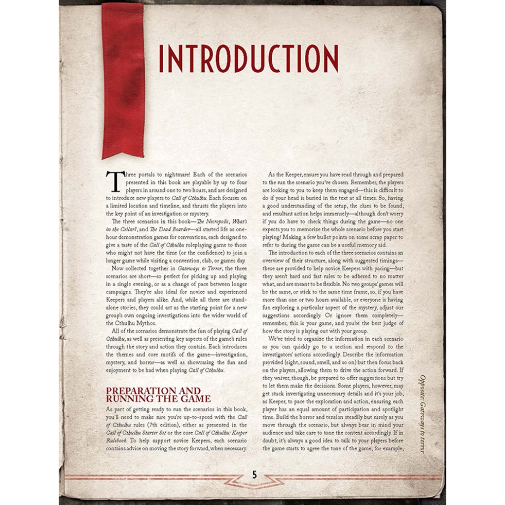 Call of Cthulhu Gateways to Terror