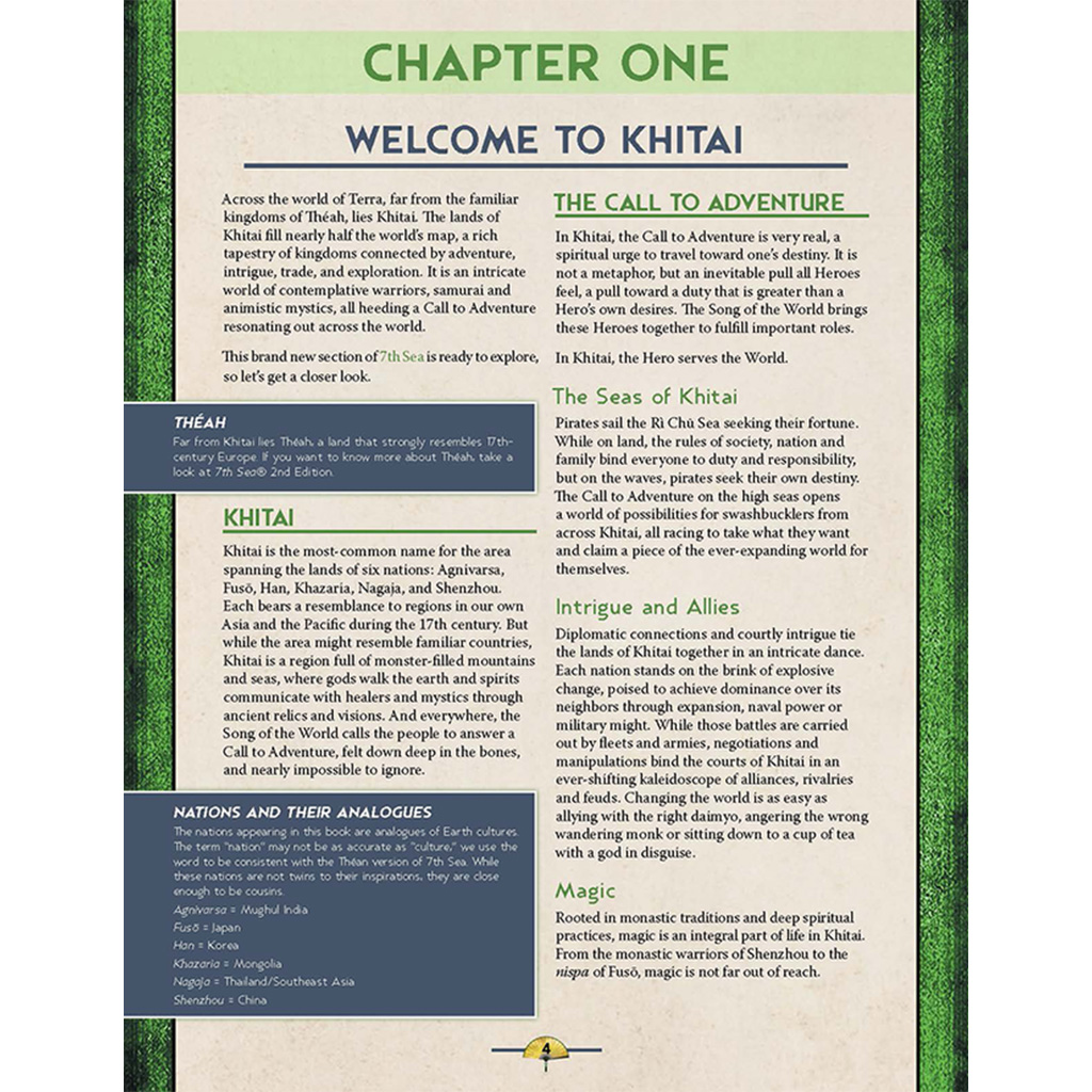 7th Sea Khitai Core Book HC