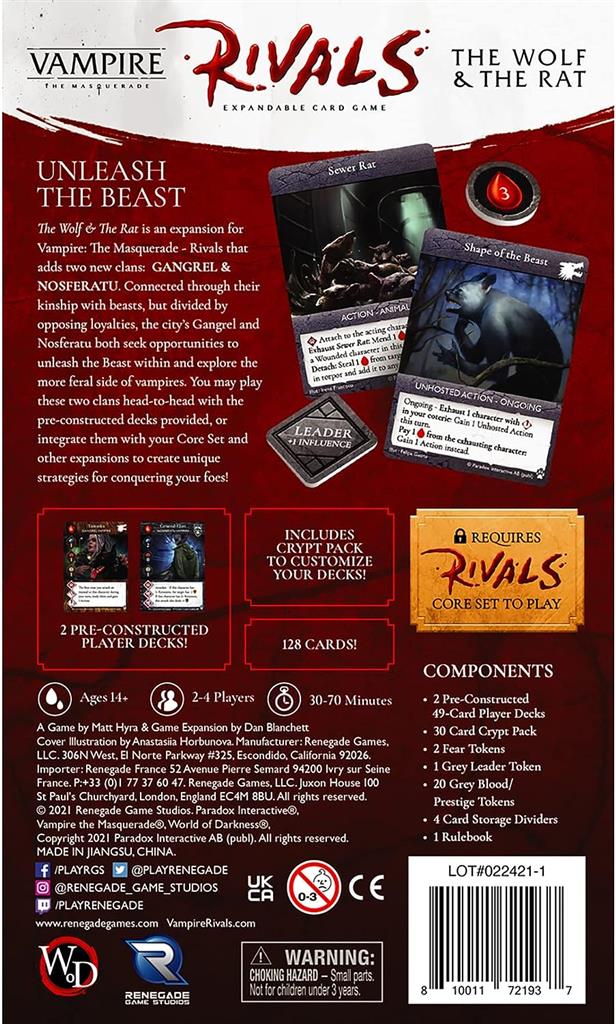 Vampire Rivals The Wolf & The Rat Exp.