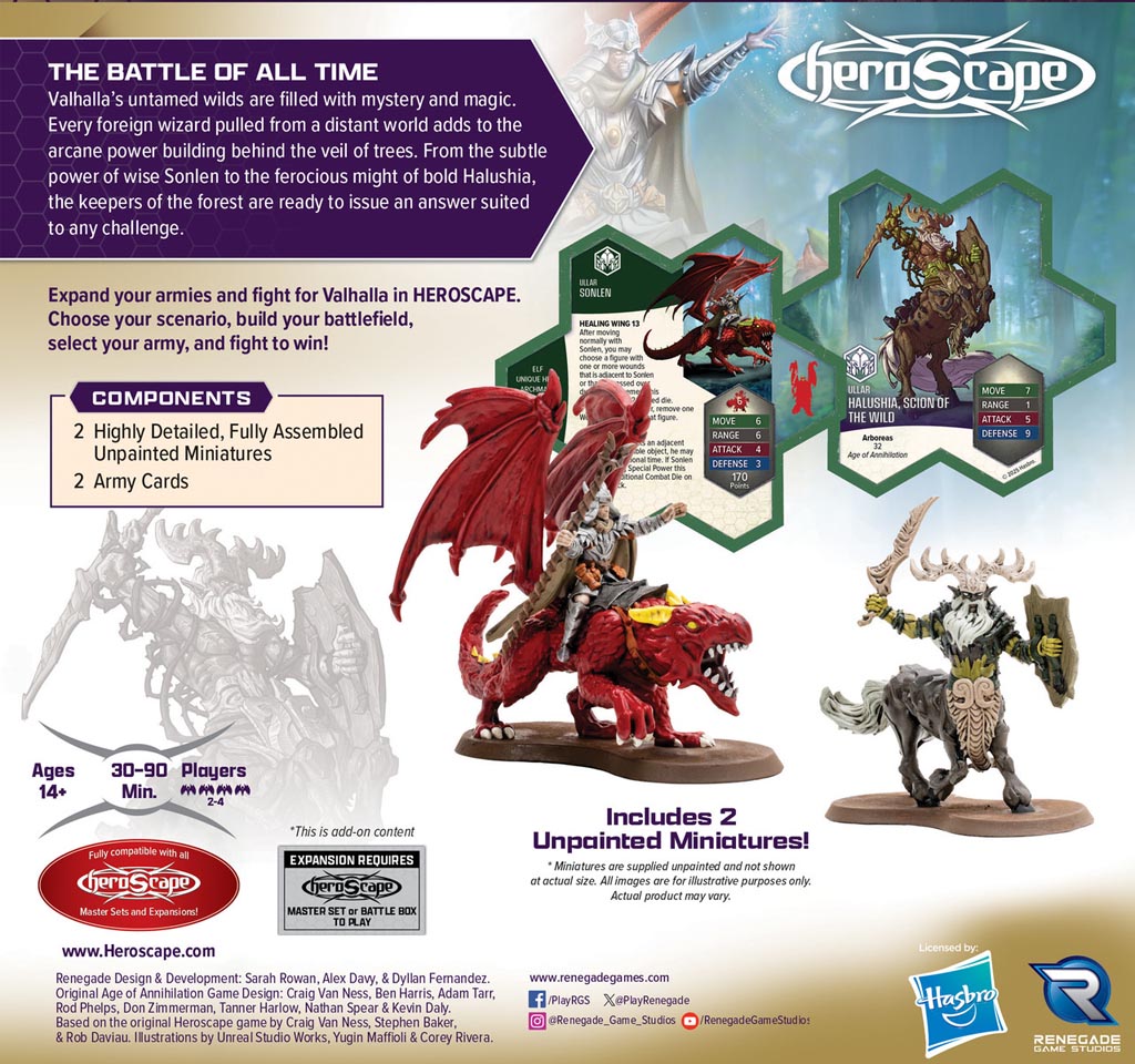 Heroscape RT Sonlen, Halushia, Scion Exp.