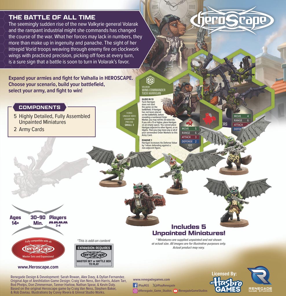 Heroscape RT Tuck Harrigan-Vorid Glidestrikers Exp