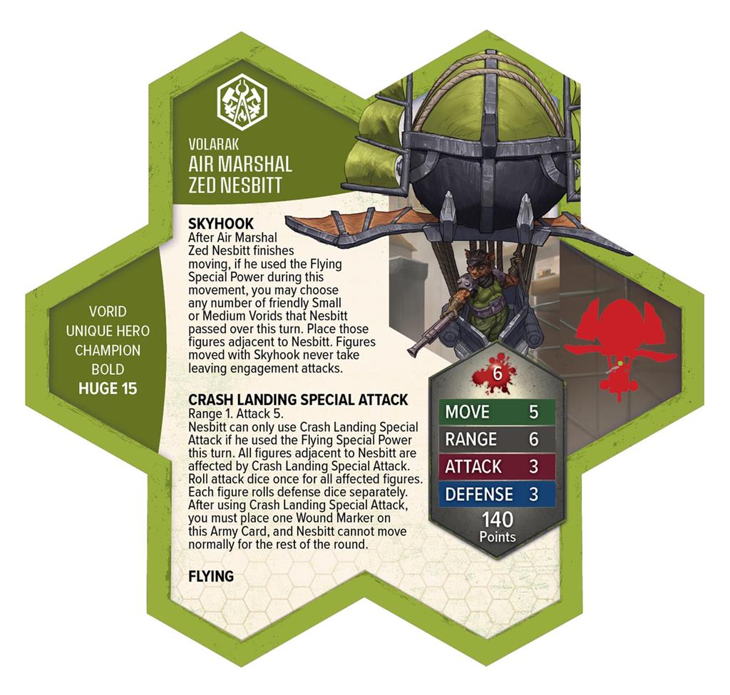 Heroscape Boiling Tension Air Marshal Zed Nesbitt
