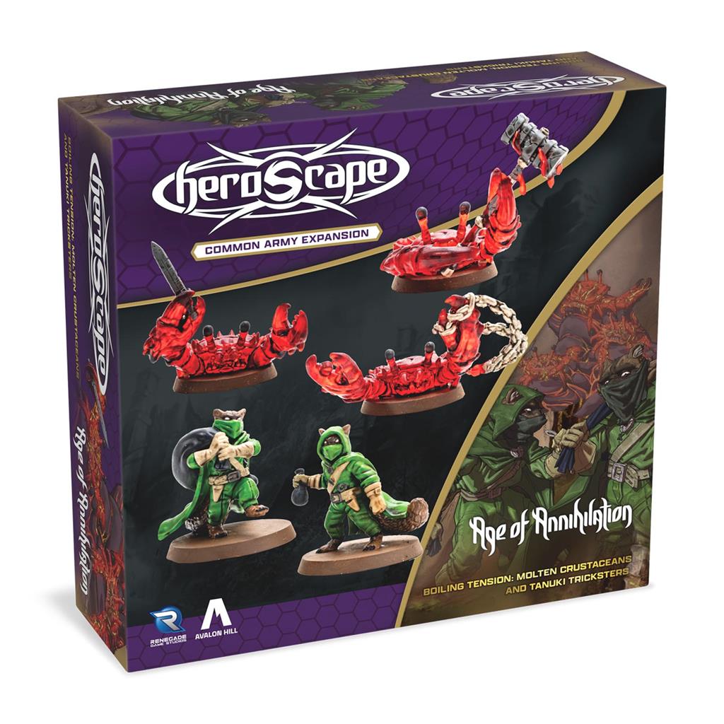 Heroscape BT Molten Crustaceans & Tanuki Trickster