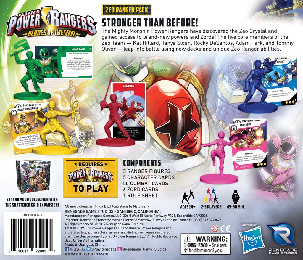 Power Rangers HotG Zeo Ranger Pack