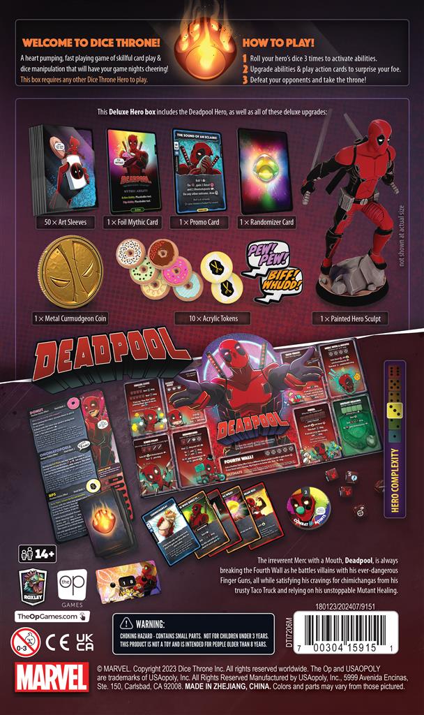 Dice Throne Marvel Deadpool