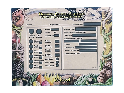 DCC RPG 0-Level Scratch Off Character Sheets