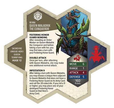 Heroscape RT Queen Maladrix-Honor Guard Painted Ex
