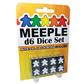 Meeple D6 Dice Set Black